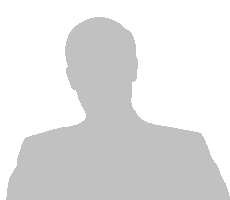 gray silhouette of person in a white circle